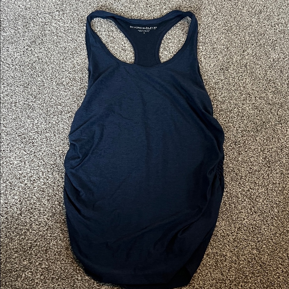 BNWOT super soft Beyond Yoga Beyond the Bump racerback workout tank top in navy!